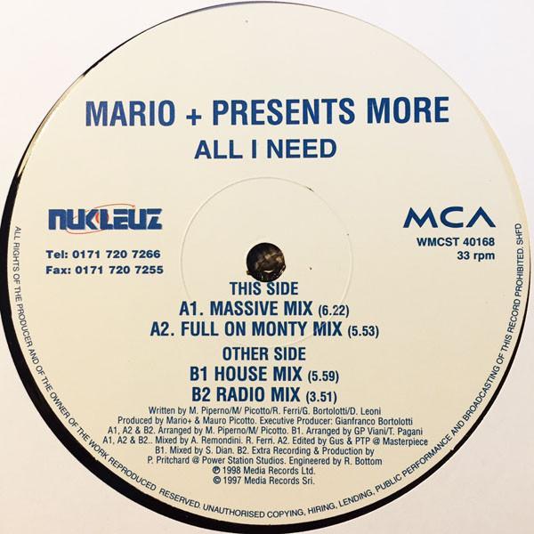 More (2), Mario Più - All I Need